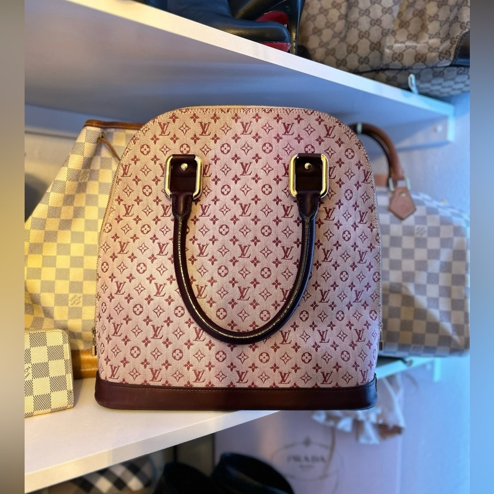 Authentic Louis Vuitton Monogram Mini Lin Dome Bag